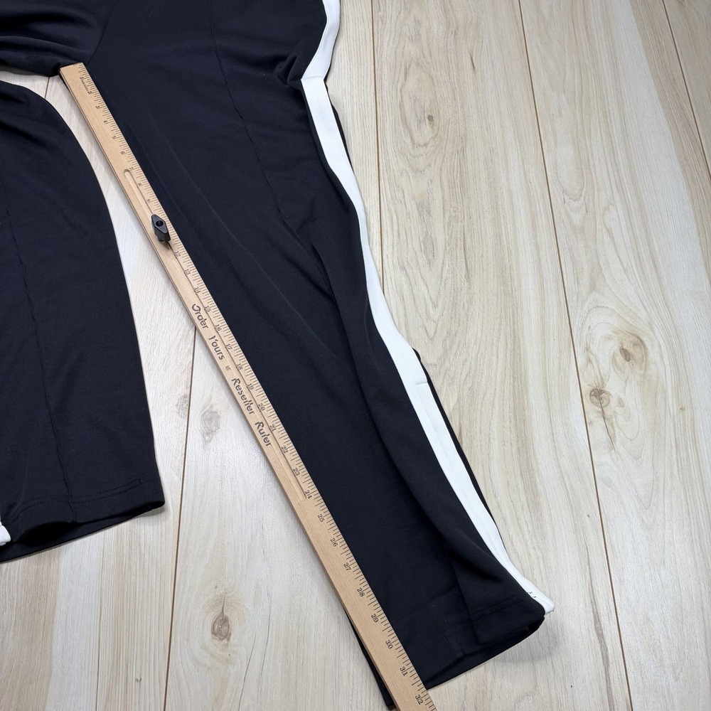 Polo By Ralph Lauren Mens Large Track Pants Big Pony Side Stripe Zip Ankle Black - Picture 10 of 13